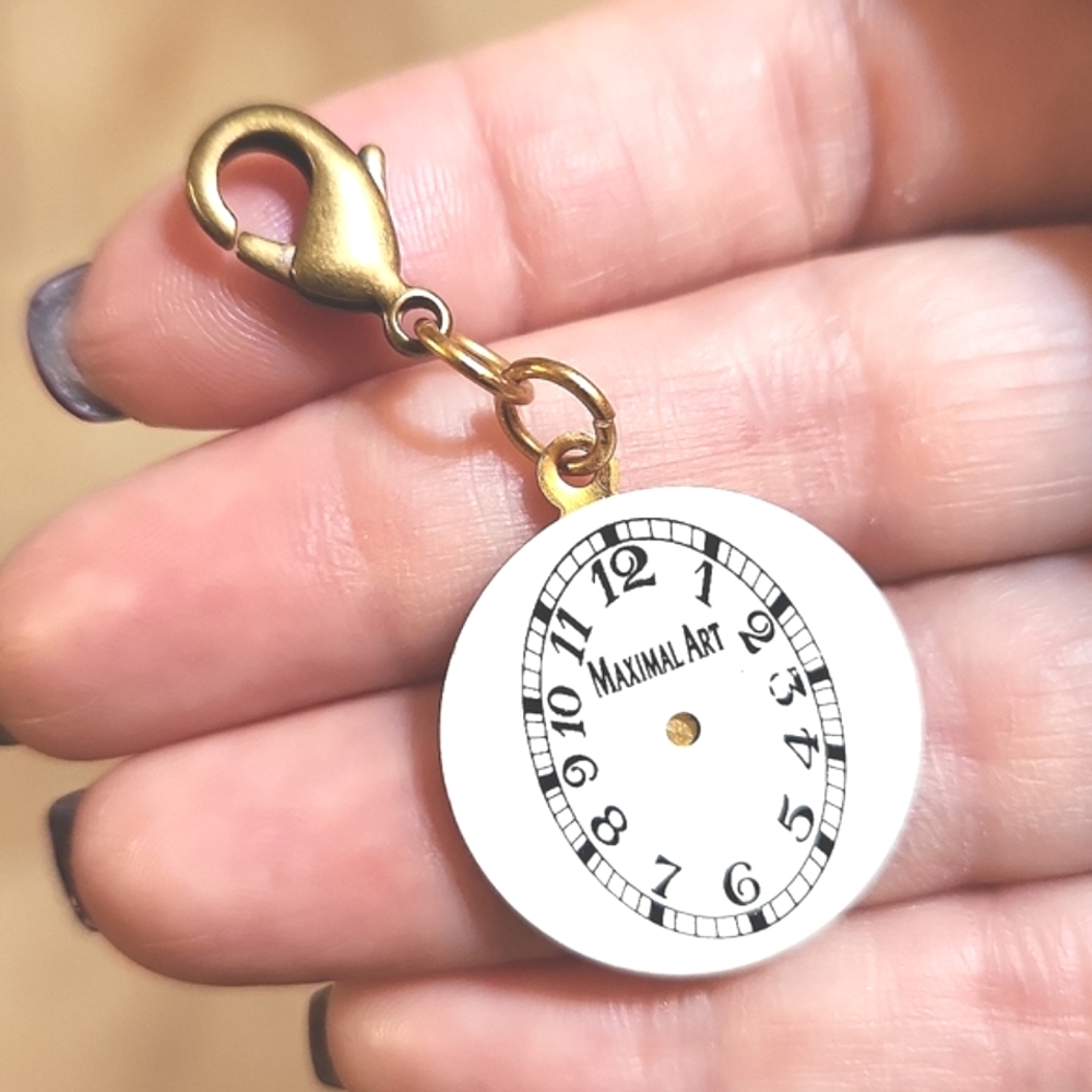 John Wind Maximal Art Roman Numeral   Clock Charm